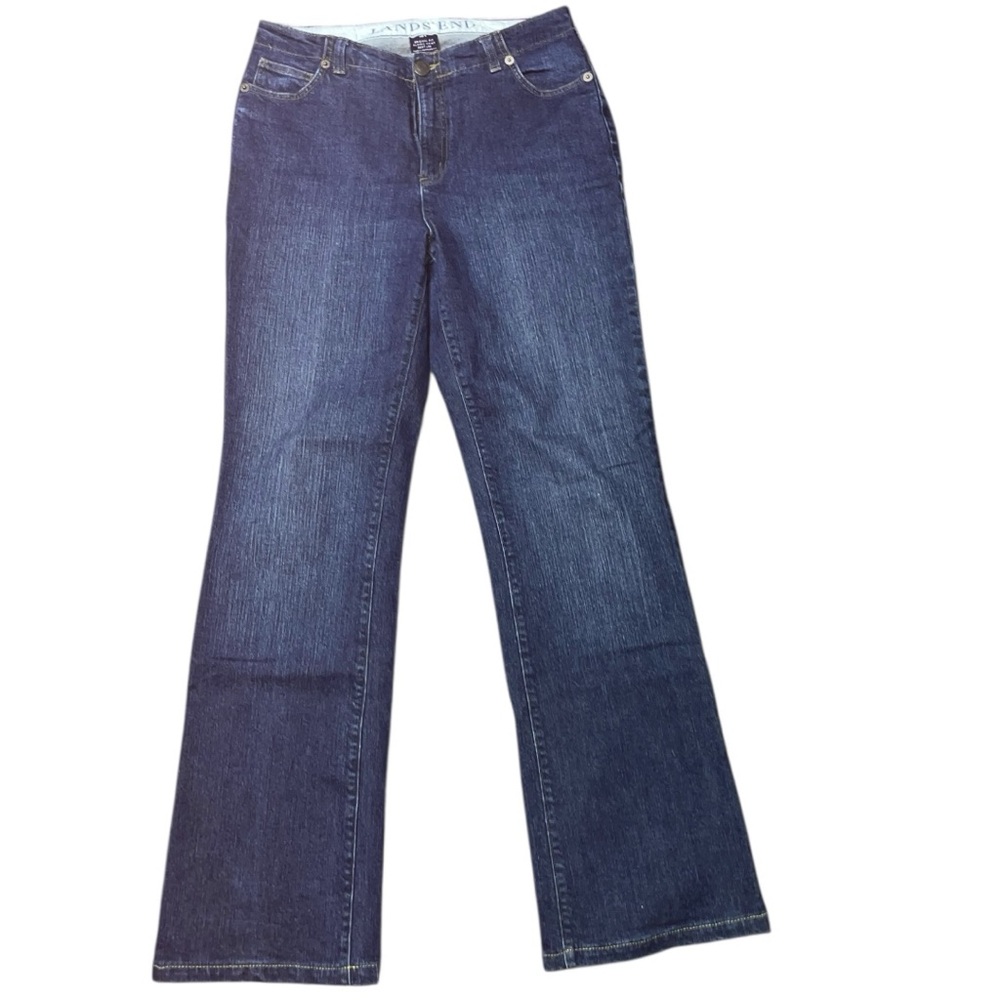 Lands’ End Original Fit Classic Waist Boot Cut Jeans - Picture 2 of 10